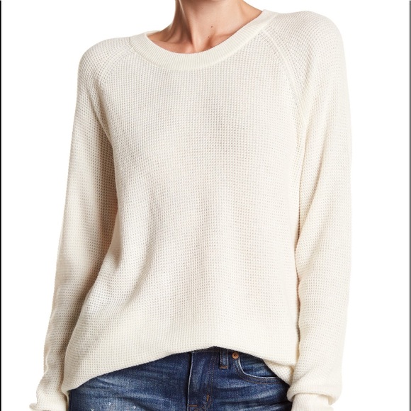 Madewell Sweaters - ✨HP✨Madewell Grey Waffle Knit Pullover Sweater